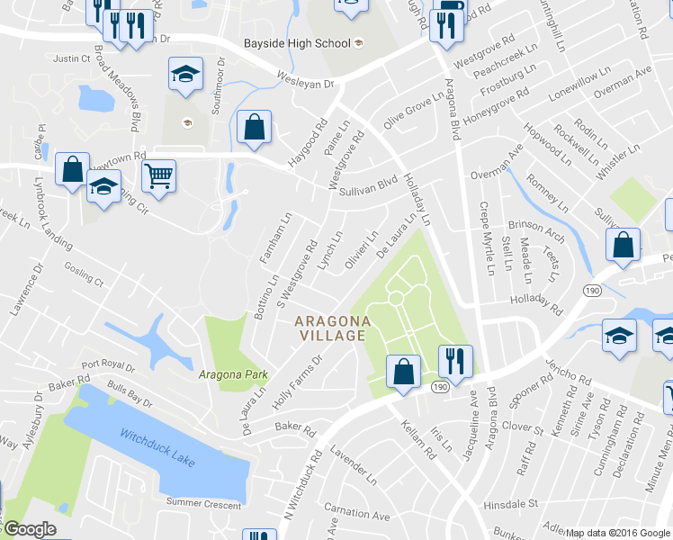 map of restaurants, bars, coffee shops, grocery stores, and more near 715 Olivieri Lane in Virginia Beach