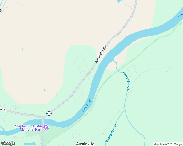 map of restaurants, bars, coffee shops, grocery stores, and more near Austinville Rd in Austinville