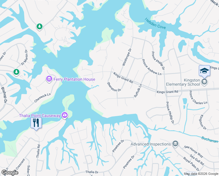 map of restaurants, bars, coffee shops, grocery stores, and more near 751 Donham Court in Virginia Beach