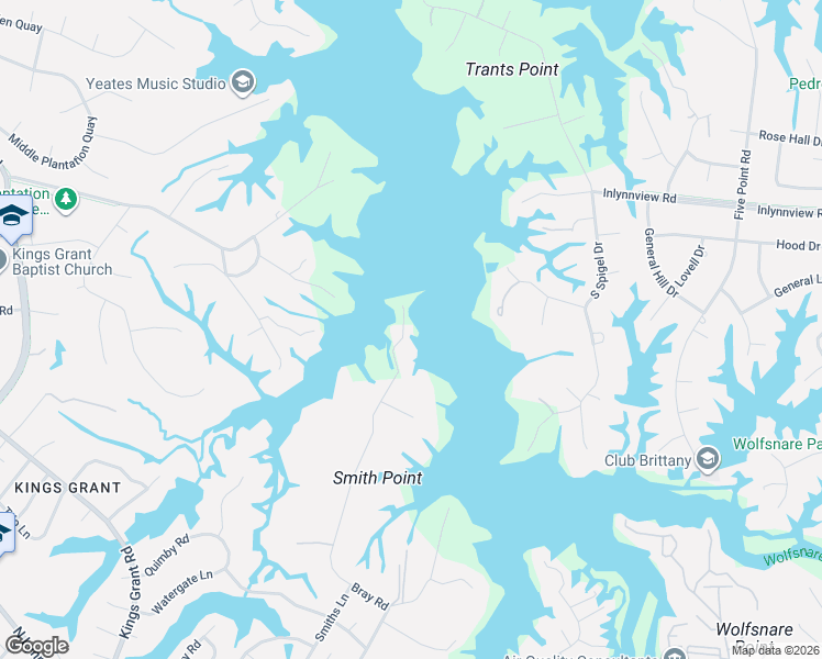 map of restaurants, bars, coffee shops, grocery stores, and more near 3120 Bray Road in Virginia Beach