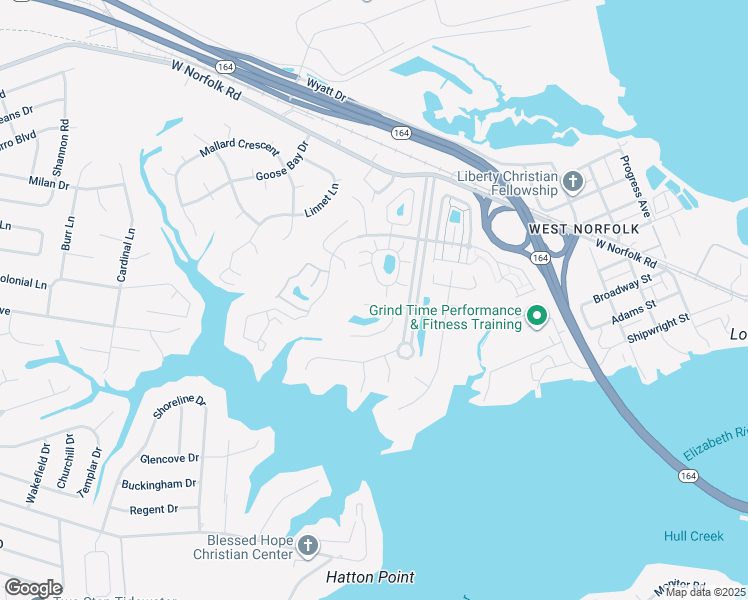 map of restaurants, bars, coffee shops, grocery stores, and more near 14 River Reach Close in Portsmouth
