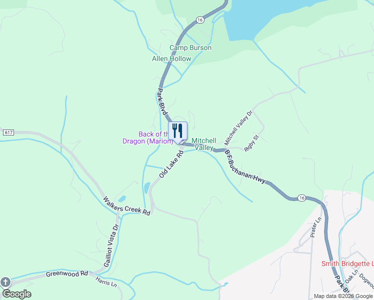 map of restaurants, bars, coffee shops, grocery stores, and more near 1859 Park Boulevard in Marion