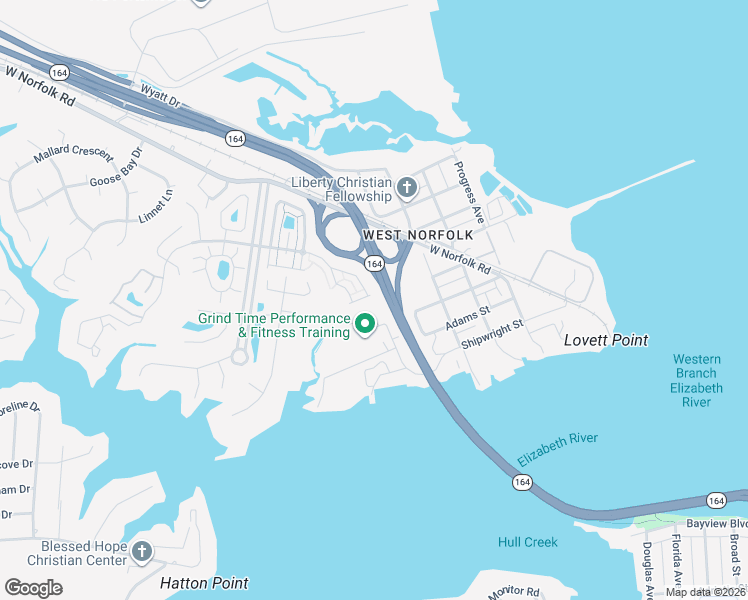 map of restaurants, bars, coffee shops, grocery stores, and more near 121 Fresnel Avenue in Portsmouth