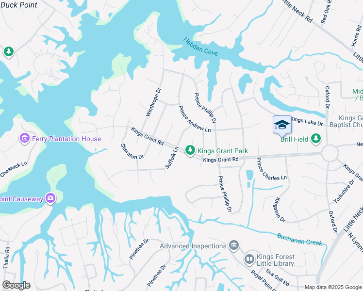 map of restaurants, bars, coffee shops, grocery stores, and more near 800 Suffolk Lane in Virginia Beach