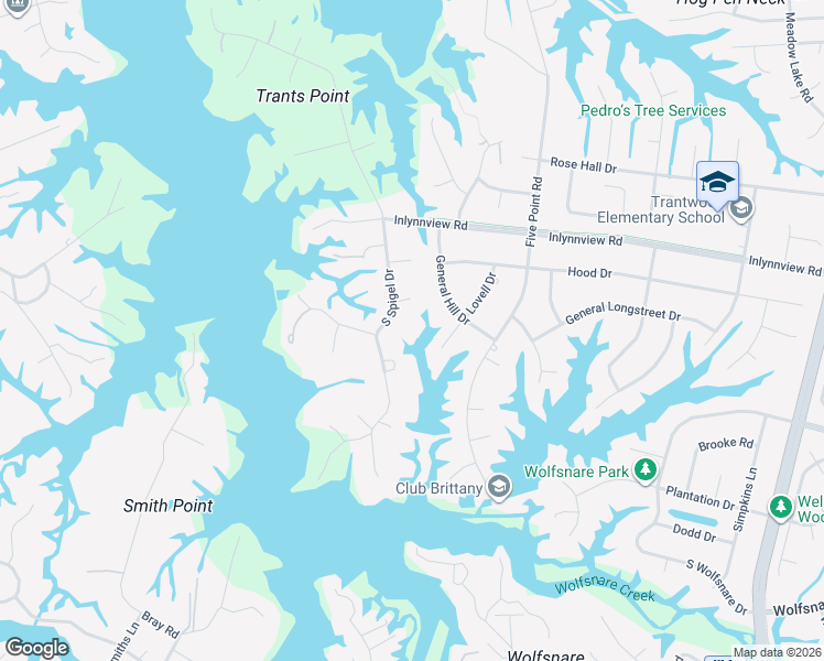 map of restaurants, bars, coffee shops, grocery stores, and more near 936 South Spigel Drive in Virginia Beach