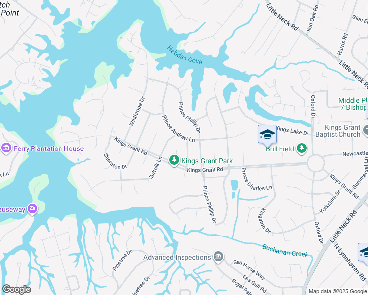 map of restaurants, bars, coffee shops, grocery stores, and more near 813 Adrian Drive in Virginia Beach