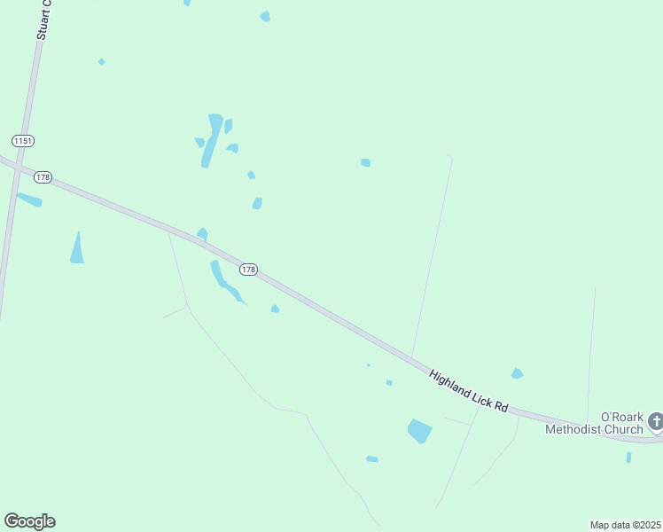 map of restaurants, bars, coffee shops, grocery stores, and more near 5968 Highland Lick Road in Lewisburg