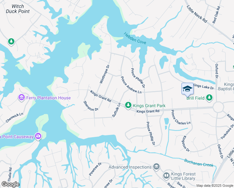 map of restaurants, bars, coffee shops, grocery stores, and more near 808 Atley Lane in Virginia Beach