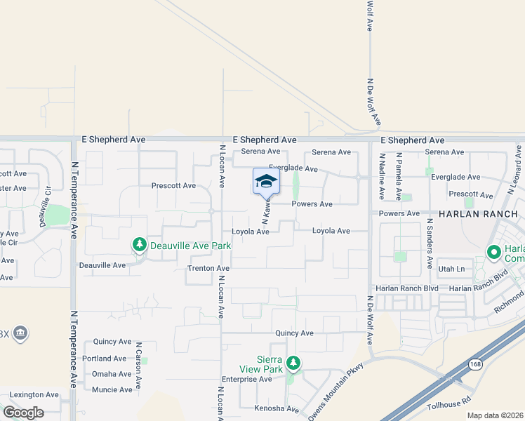 map of restaurants, bars, coffee shops, grocery stores, and more near 1769 North Traverse Avenue in Clovis