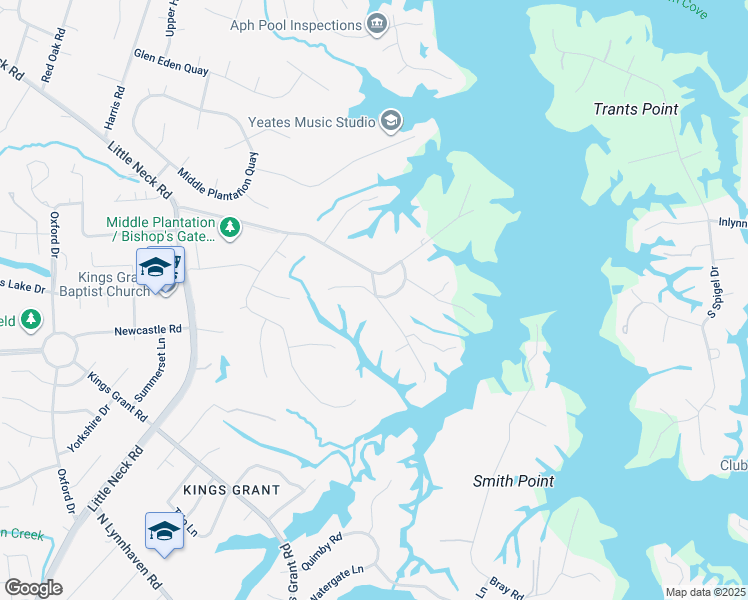 map of restaurants, bars, coffee shops, grocery stores, and more near 900 Hurds Road in Virginia Beach
