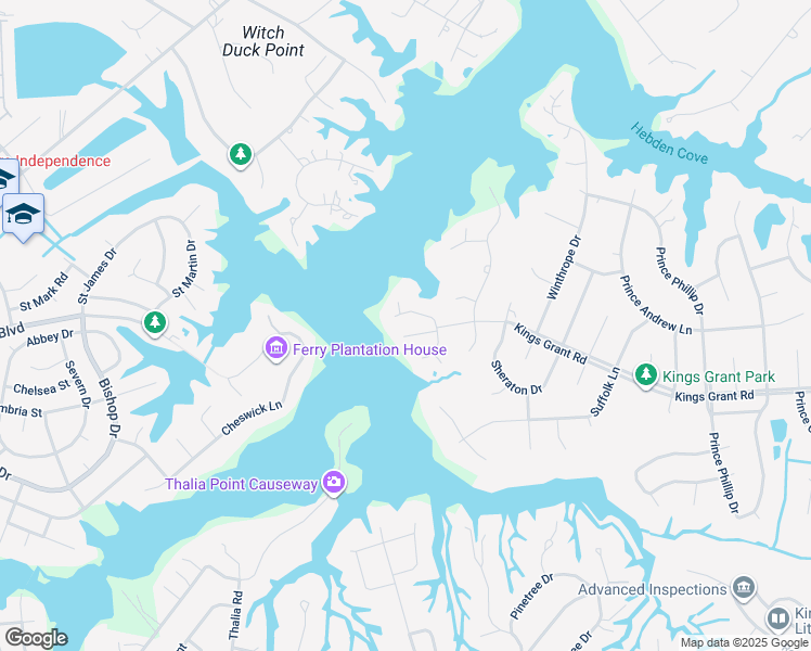 map of restaurants, bars, coffee shops, grocery stores, and more near 809 North Villier Court in Virginia Beach