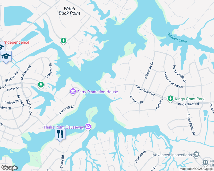 map of restaurants, bars, coffee shops, grocery stores, and more near 809 North Villier Court in Virginia Beach