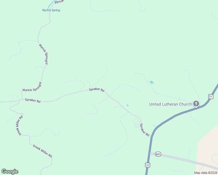 map of restaurants, bars, coffee shops, grocery stores, and more near Spraker Road in Crockett