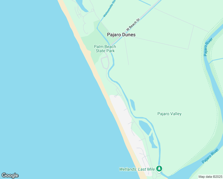 map of restaurants, bars, coffee shops, grocery stores, and more near 66 Avocet Circle in Watsonville
