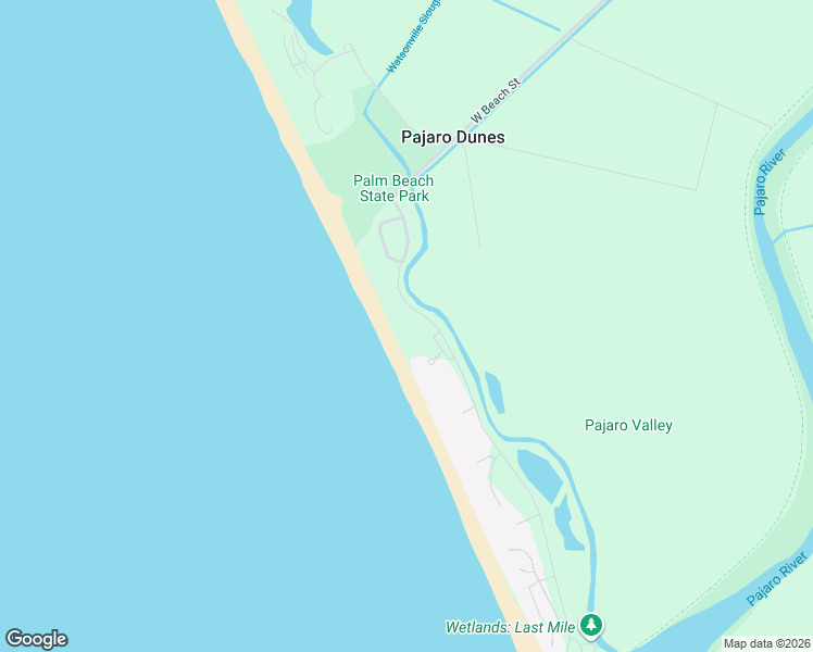 map of restaurants, bars, coffee shops, grocery stores, and more near 64 Avocet Circle in Watsonville