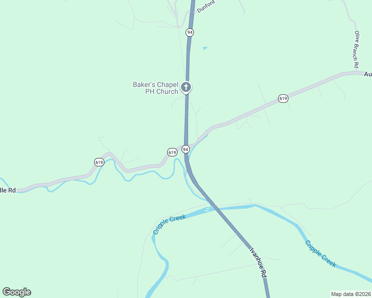 map of restaurants, bars, coffee shops, grocery stores, and more near Huddle Road in Wytheville