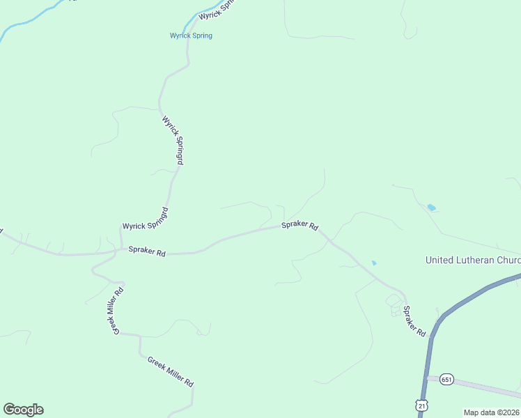 map of restaurants, bars, coffee shops, grocery stores, and more near Spraker Road in Wythe County