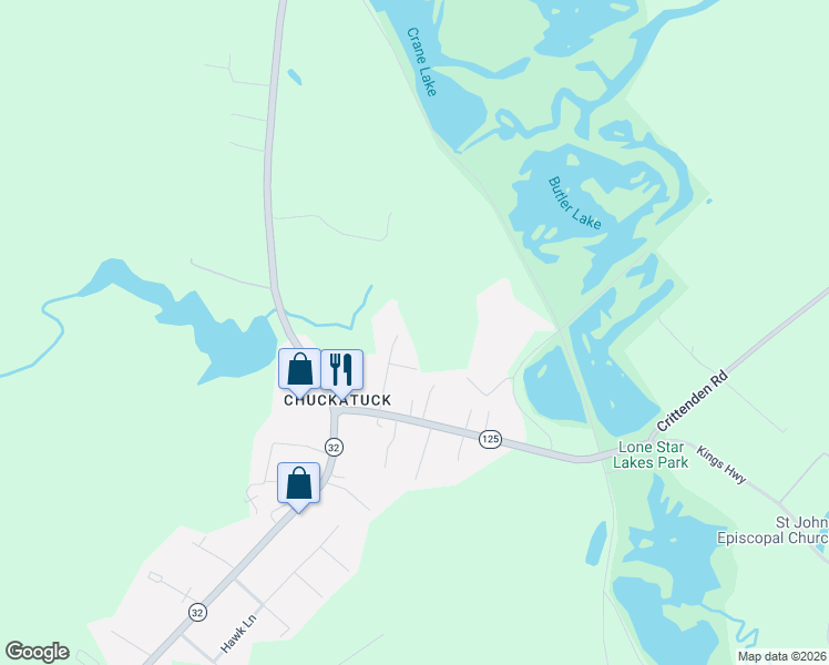 map of restaurants, bars, coffee shops, grocery stores, and more near 6042 Meadowlot Lane in Suffolk