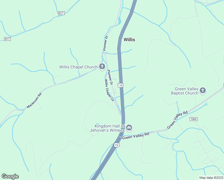 map of restaurants, bars, coffee shops, grocery stores, and more near 2326 Pioneer Drive in Lebanon