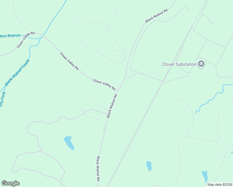 map of restaurants, bars, coffee shops, grocery stores, and more near Black Walnut Road in Clover