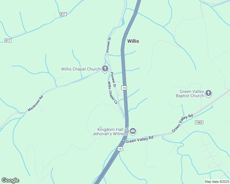 map of restaurants, bars, coffee shops, grocery stores, and more near 2326 Pioneer Drive in Lebanon