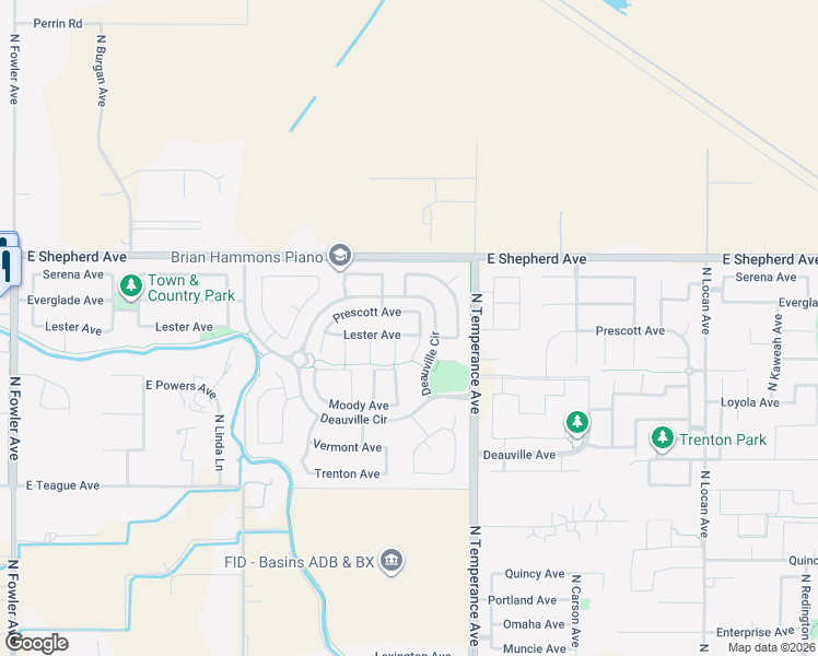 map of restaurants, bars, coffee shops, grocery stores, and more near 2467 Lester Avenue in Clovis