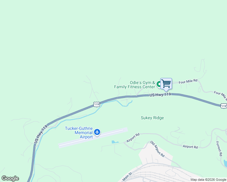 map of restaurants, bars, coffee shops, grocery stores, and more near 2094 U.S. 119 in Keith