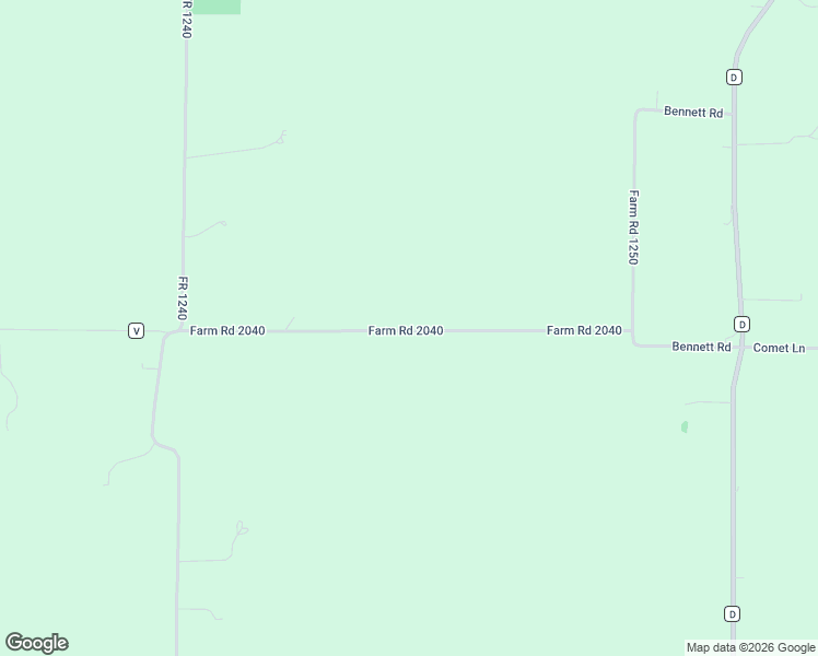 map of restaurants, bars, coffee shops, grocery stores, and more near Farm Road 2040 in Crane