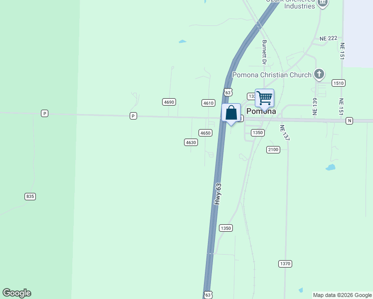 map of restaurants, bars, coffee shops, grocery stores, and more near 5165 County Road 4630 in Pomona