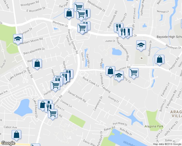 map of restaurants, bars, coffee shops, grocery stores, and more near 5509 Taylors Walke Lane in Virginia Beach