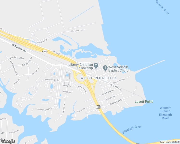 map of restaurants, bars, coffee shops, grocery stores, and more near 3809 Sunnyside Avenue in Portsmouth