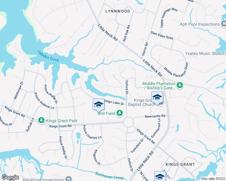 map of restaurants, bars, coffee shops, grocery stores, and more near 925 Welch Cir in Virginia Beach
