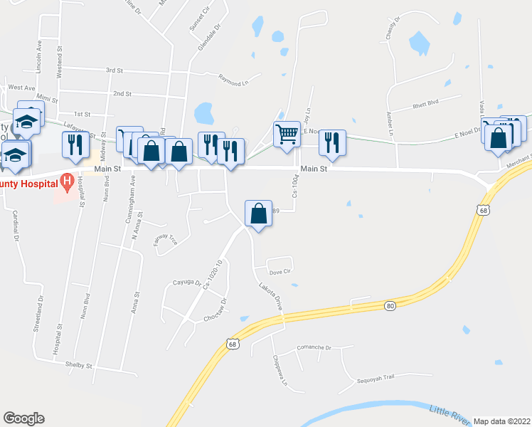 map of restaurants, bars, coffee shops, grocery stores, and more near Cs-1089 in Cadiz