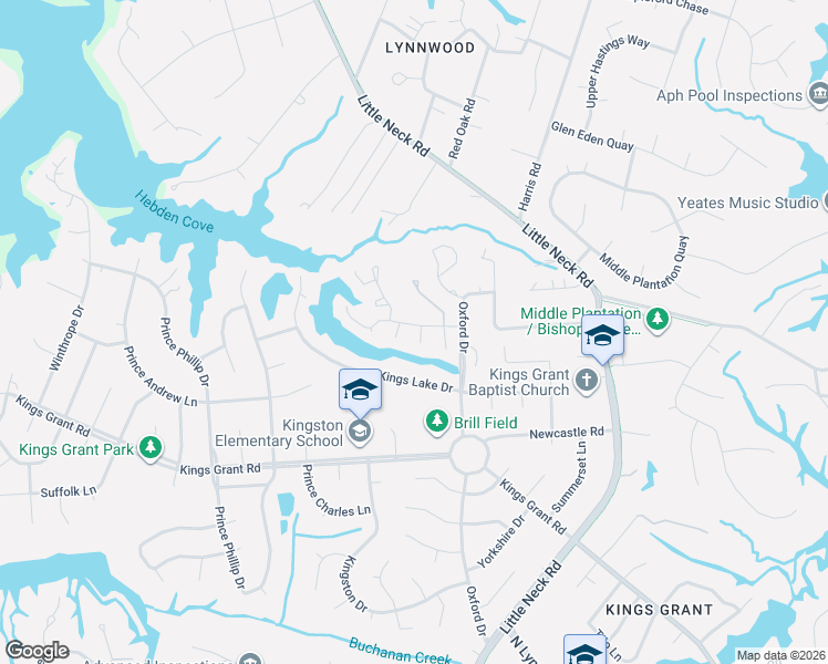 map of restaurants, bars, coffee shops, grocery stores, and more near 936 Poquoson Circle in Virginia Beach
