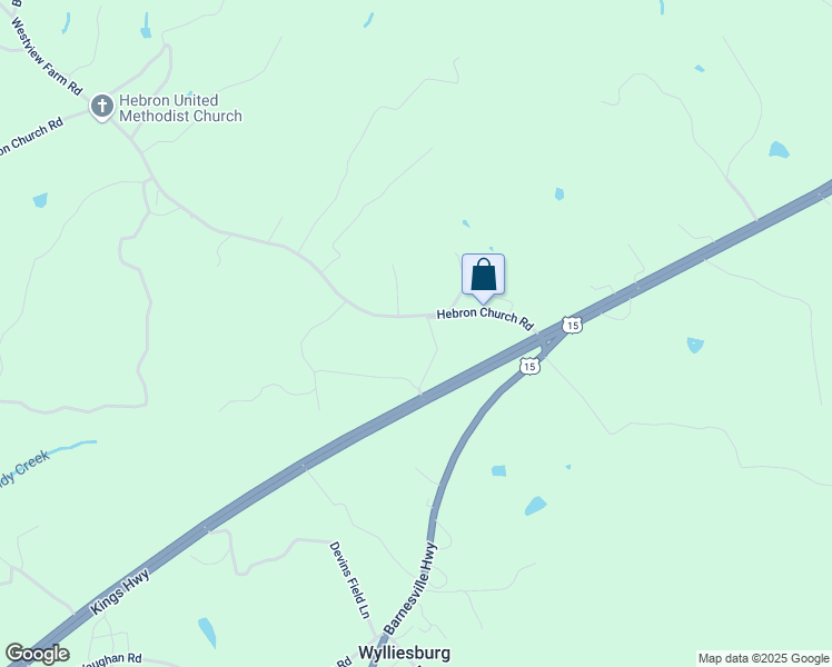 map of restaurants, bars, coffee shops, grocery stores, and more near 35 Hebron Church Road in Saxe