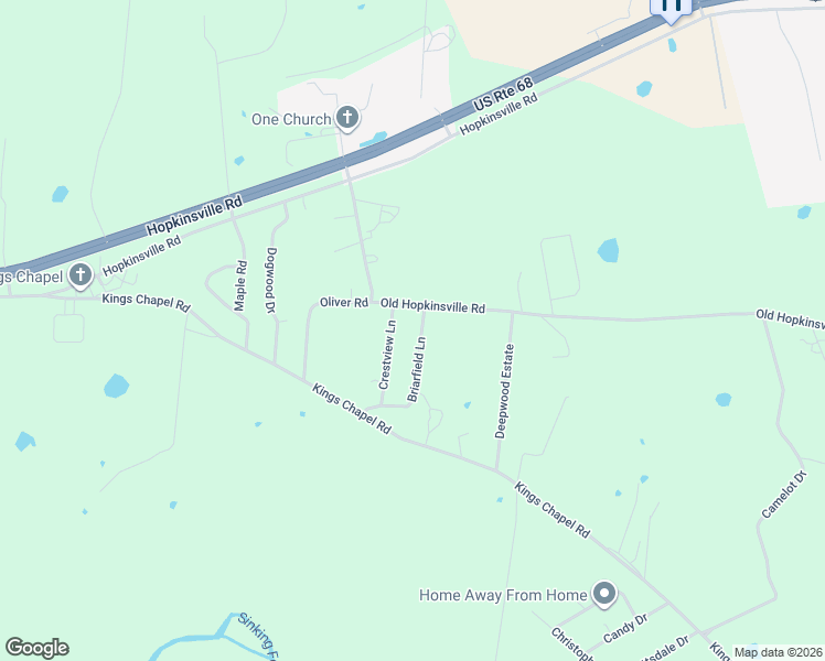 map of restaurants, bars, coffee shops, grocery stores, and more near 45-267 Briarfield Lane in Cadiz