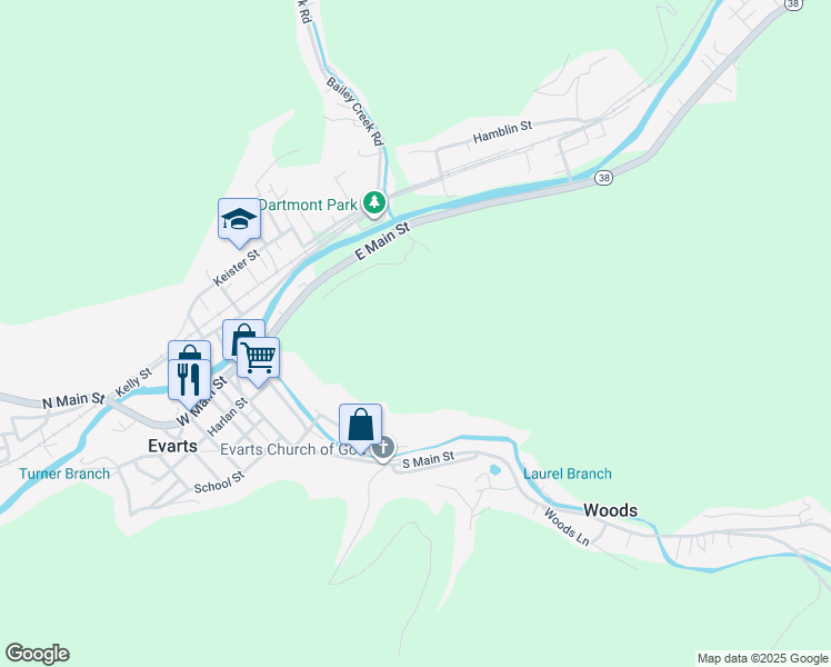 map of restaurants, bars, coffee shops, grocery stores, and more near in Redbud