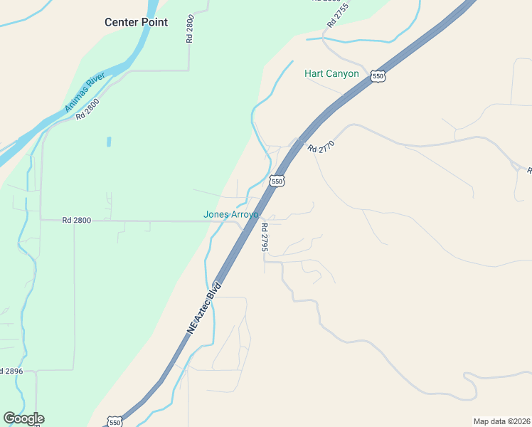 map of restaurants, bars, coffee shops, grocery stores, and more near 2 Road 2799 in Aztec