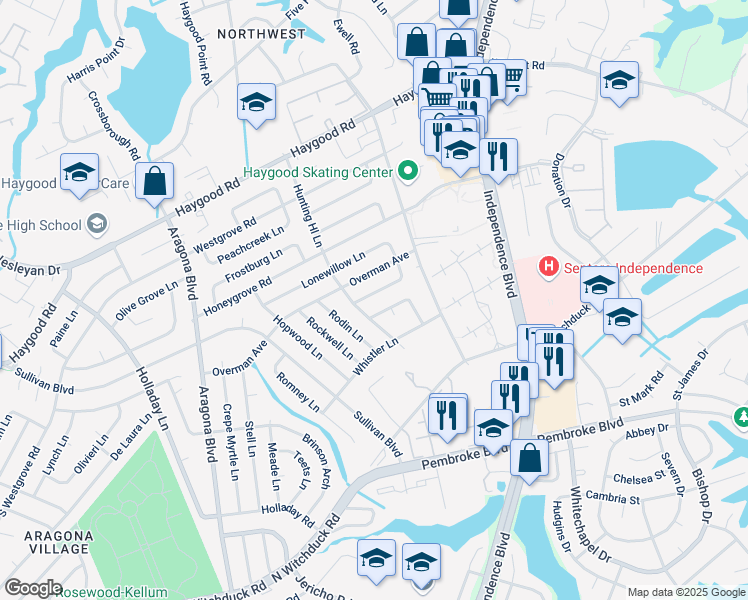 map of restaurants, bars, coffee shops, grocery stores, and more near 4740 Bridgeman Lane in Virginia Beach