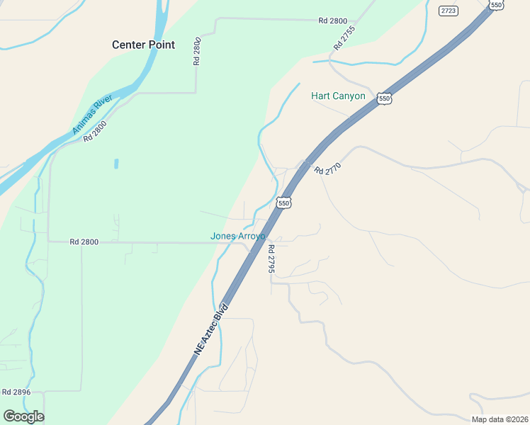 map of restaurants, bars, coffee shops, grocery stores, and more near 2 Road 2799 in Aztec