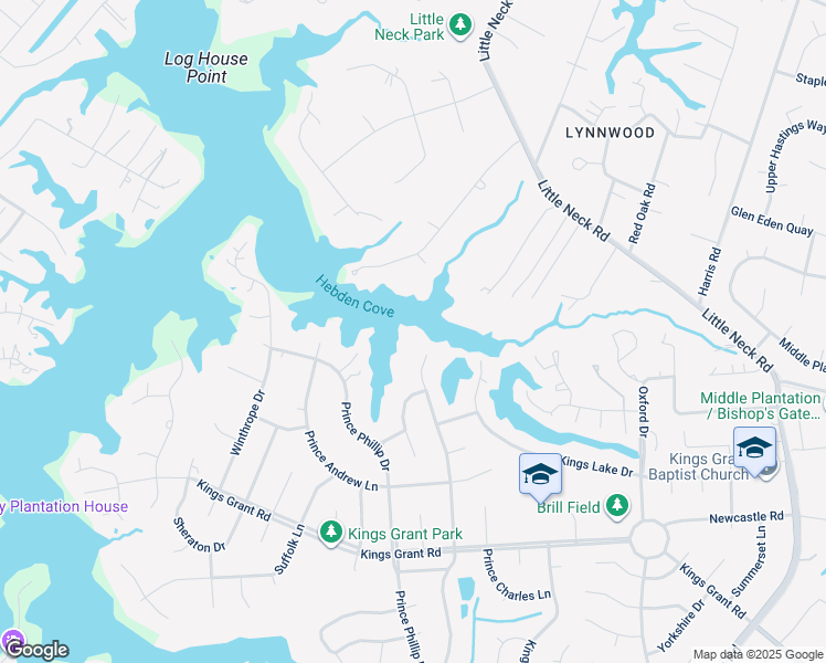 map of restaurants, bars, coffee shops, grocery stores, and more near 933 Queen Elizabeth Drive in Virginia Beach