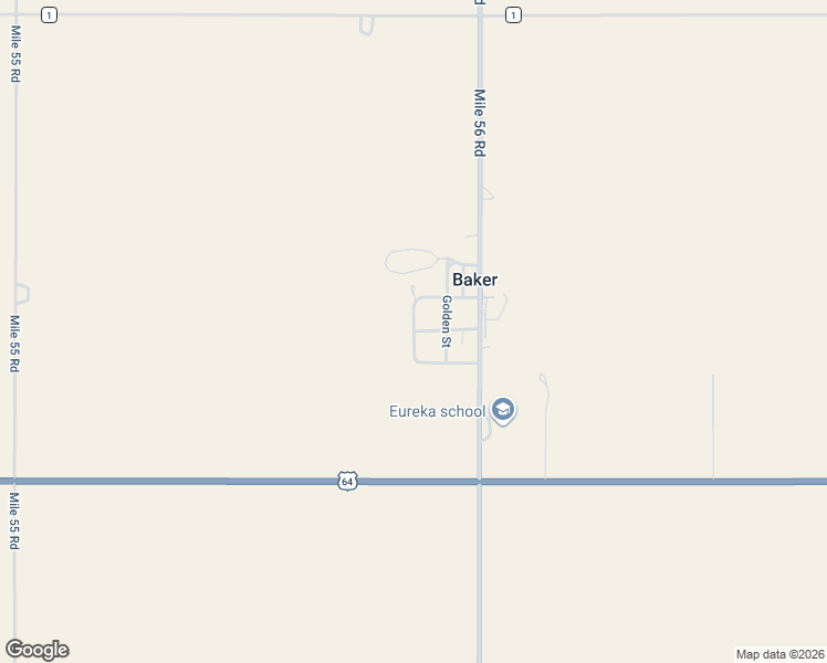 map of restaurants, bars, coffee shops, grocery stores, and more near Blackmer Street in Baker