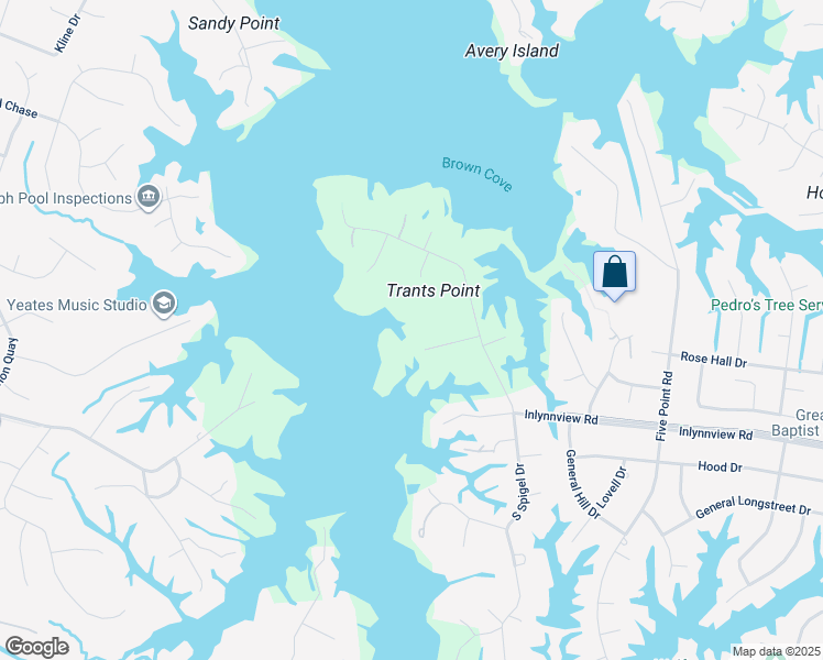 map of restaurants, bars, coffee shops, grocery stores, and more near 2616 Britannica Place in Virginia Beach