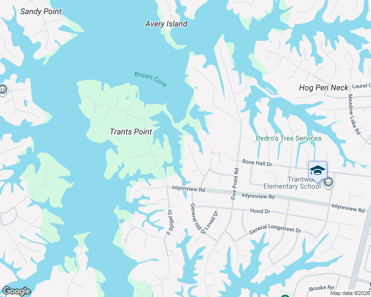 map of restaurants, bars, coffee shops, grocery stores, and more near 2625 East Lake Drive in Virginia Beach
