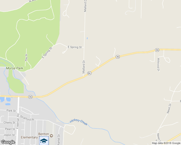 map of restaurants, bars, coffee shops, grocery stores, and more near 8744 Missouri 86 in Neosho