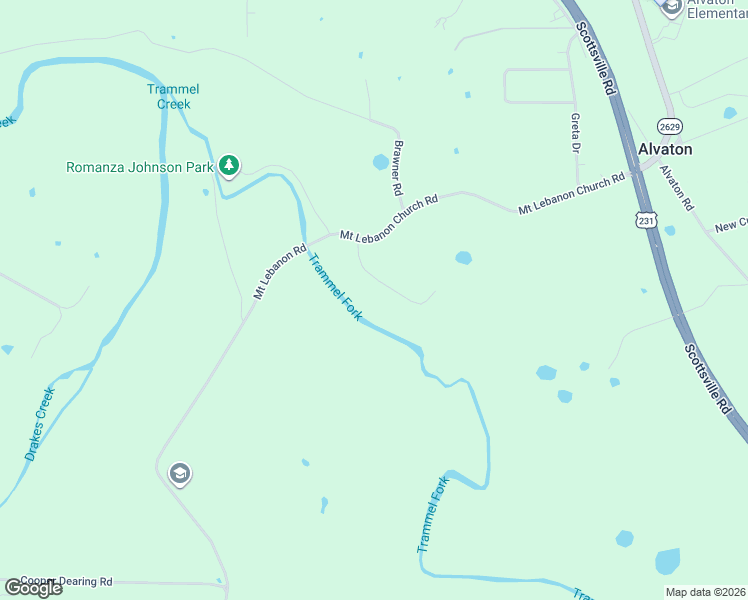 map of restaurants, bars, coffee shops, grocery stores, and more near 130-398 Trammel Creek Drive in Alvaton