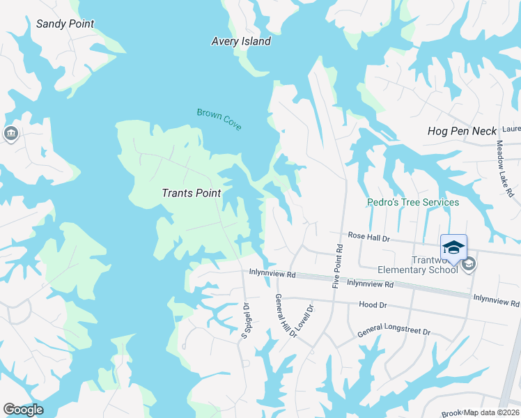 map of restaurants, bars, coffee shops, grocery stores, and more near 2625 East Lake Drive in Virginia Beach