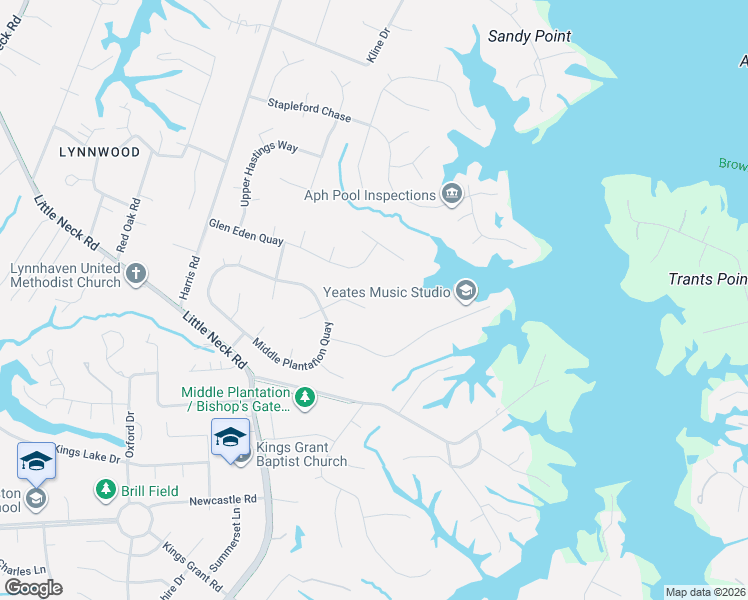map of restaurants, bars, coffee shops, grocery stores, and more near 928 Salisbury Green in Virginia Beach