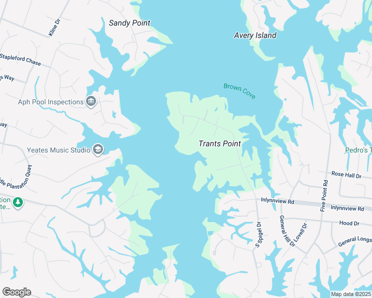 map of restaurants, bars, coffee shops, grocery stores, and more near 2612 Ridley Place in Virginia Beach
