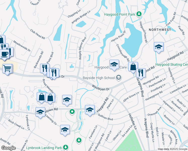 map of restaurants, bars, coffee shops, grocery stores, and more near 5232 Elston Lane in Virginia Beach